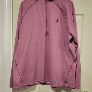 Cutter & Buck Pink Grid Waffle-Knit Quarter Zip